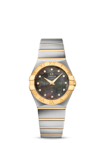 Omega Constellation Quartz 27 Brushed Stainless Steel / Yellow Gold / Tahiti MOP